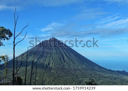 Beautiful view of mount Inerie in Flores Island