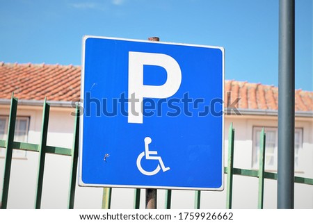 preferential parking sign for the disabled