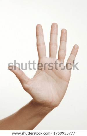 Hand Sign on white background 
