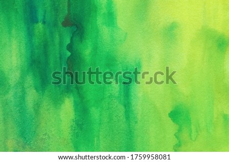 Abstract Hand Painted Green Watercolor Background Royalty-Free Stock Photo #1759958081