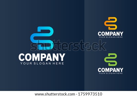 abstract business medical b letter logo design vector. b letter logo.