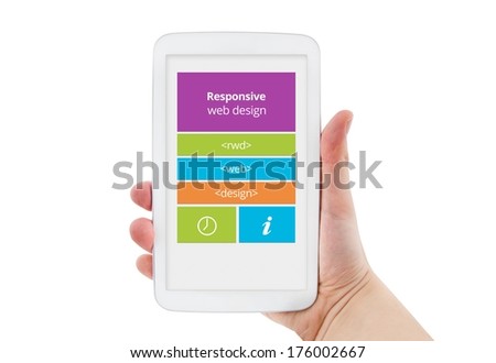Responsive web design on mobile tablet pc device