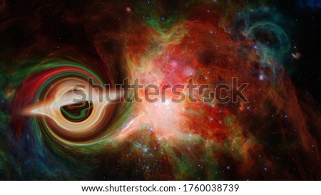 Black hole in deep space. Elements of this image furnished by NASA.