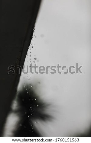 Water drops falling from the roof
