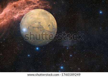 Planet Mars. Solar system. Cosmos art. Elements of this image furnished by NASA
