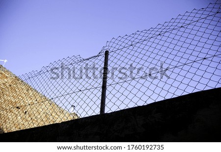 Fine metal fence, protection and security detail