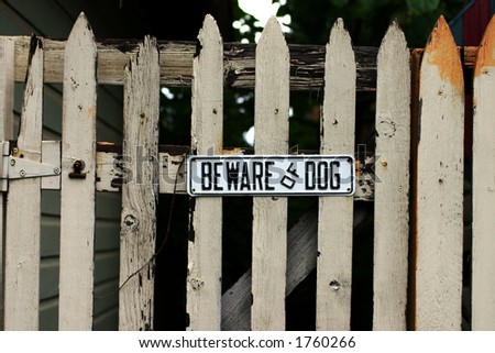 Beware Of Dog Sign