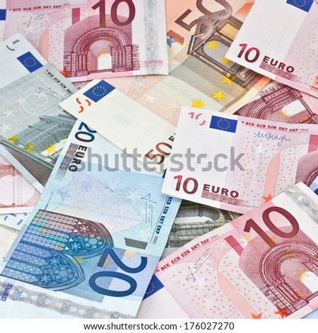 wallpaper created from euro banknotes