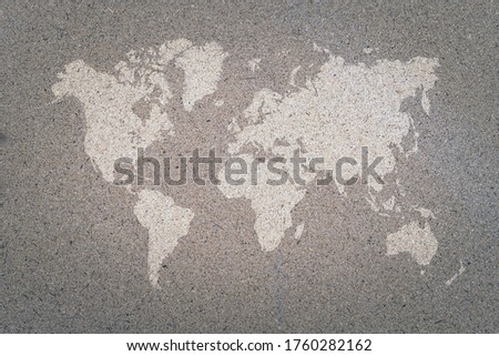 Wood wall or floor texture abstract texture surface background use for background with world map