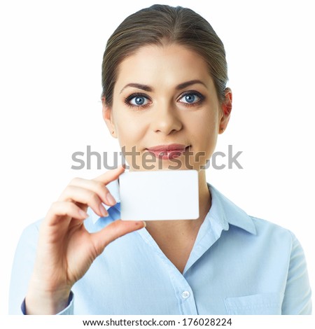Portrait of young business woman isolated on white background. Happy girl.