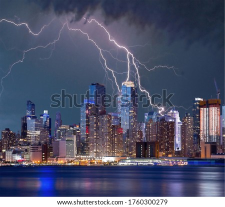 Lightning Over New York City