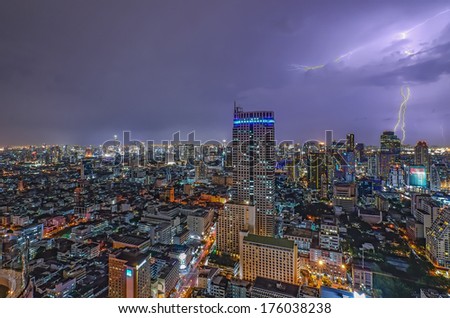 Stroming in Bangkok city