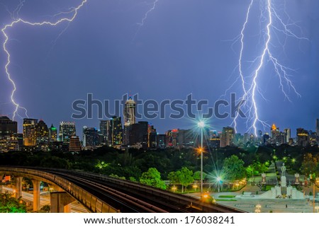 Stroming in Bangkok city