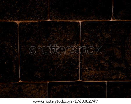Beautiful abstract color brown  grunge marble on black background, yellow granite tiles floor on brown background, love gold wood banners graphics, art mosaic decoration, orange background