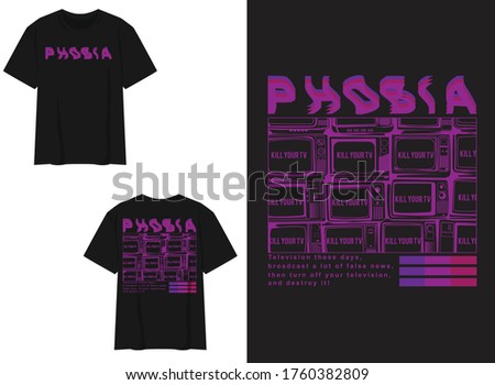 Industrial Street Wear T-shirt Phobia Television
