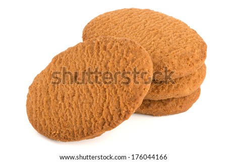 Tasty cookies isolated on a white background.