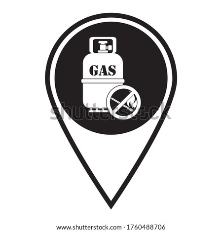 Camping gas bottle icon. Flat icon isolated. Vector illustration