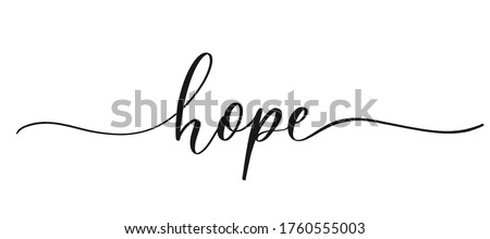 Hope - calligraphic inscription with smooth lines. Royalty-Free Stock Photo #1760555003