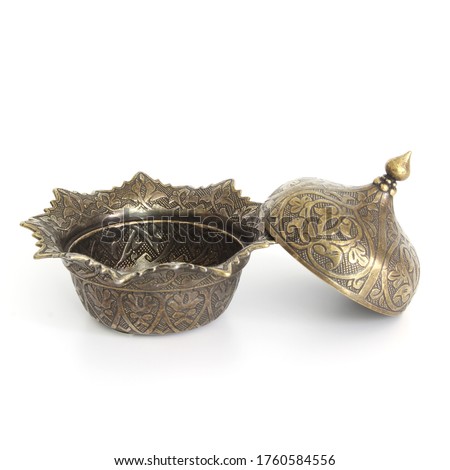copper tea or coffee suger bowl traditional product