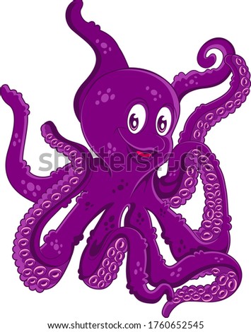 the Octopus mascot who is always happy and happy