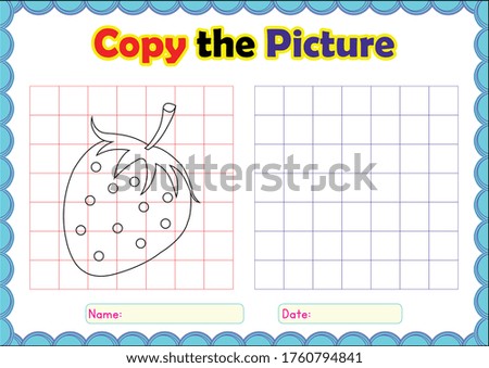 copy the picture, drawing activity for kids .  Educational game  