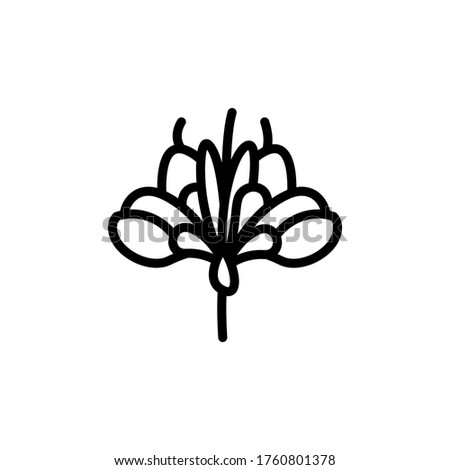 Safflower flower icon. Simple line, outline vector elements of botanicals icons for ui and ux, website or mobile application Royalty-Free Stock Photo #1760801378