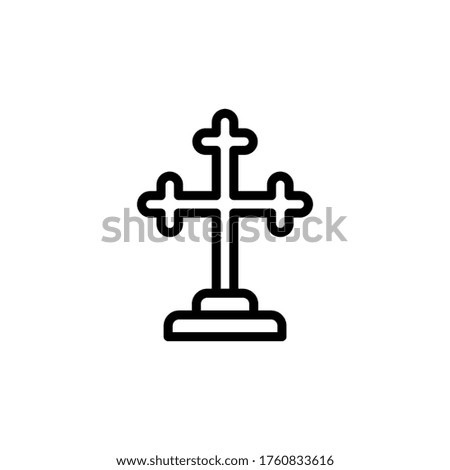 Church, cross concept line icon. Simple element illustration. Church, cross concept outline symbol design from Italy set. Can be used for web and mobile