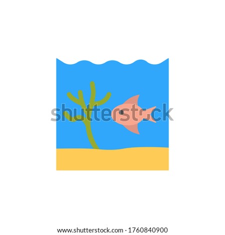 Fish, seaweed, ocean icon. Simple color vector elements of saving marine icons for ui and ux, website or mobile application