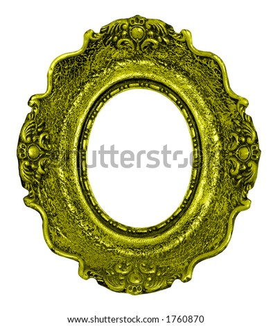 Antique painting frame isolated on white background