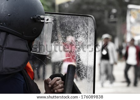 riot police  Royalty-Free Stock Photo #176089838