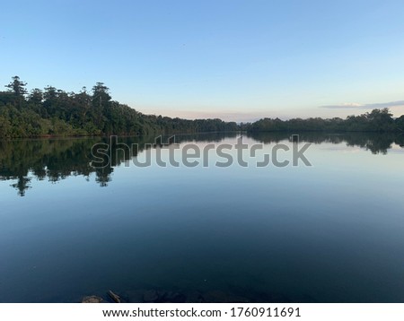 Dusk river tranquil calming picture 