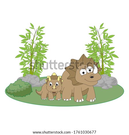cute dinosaur animal illustration design