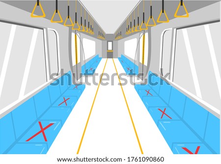 maintain a distance of sitting in the train to cut the spread of the plague