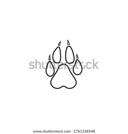 Dog paw vector footprint icon logo symbol graphic  illustration