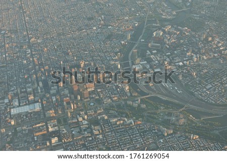 Aerial view of downtown Philadelphia, Pennsylvania, United States