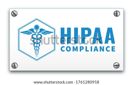 Illustration of HIPAA Compliance. Health Insurance Portability and Accountability Act. Medical compliant concept. Protected health information