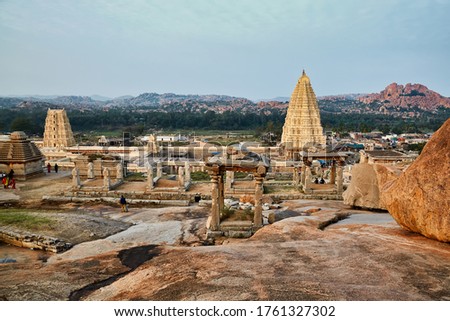 Virupaksha Temple in Hampi, Karnataka, India. 