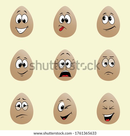 Funny eggs seamless pattern illustration