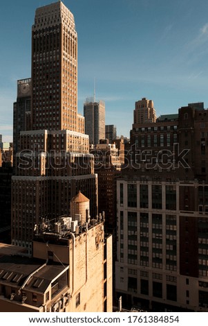 Historical buildings in the middle of New York City