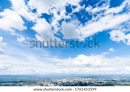 beautiful blue sky background abstract clear texture with white clouds.