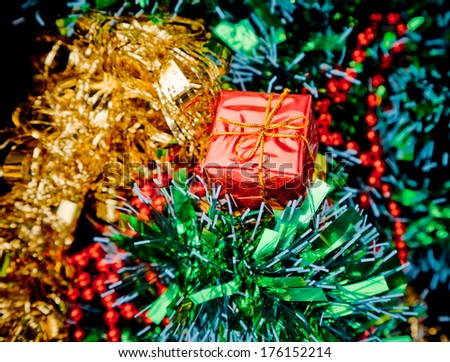 Beautiful Christmas and holidays background , artistic toned photo