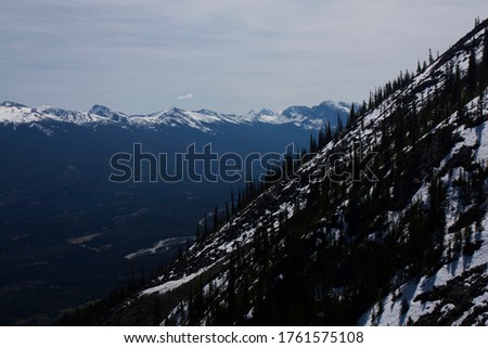 Jasper Alberta mountain silhouette view