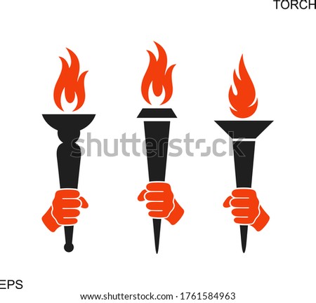 Torch logo. Isolated  torch on white background 
