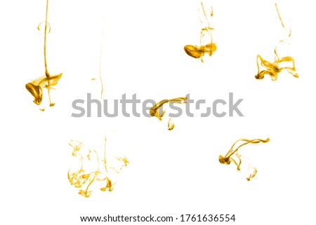 Orange in in water on white background