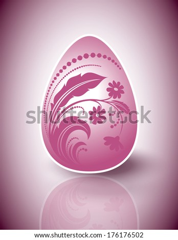 Easter Egg. Decorative Floral Design. Eps10.