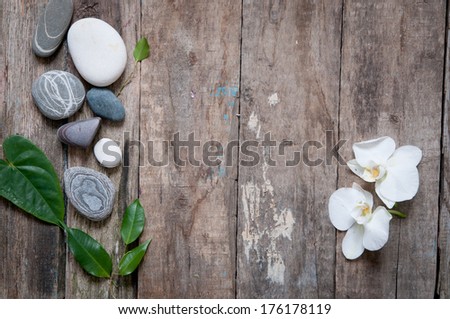 SPA background with stones and orchid