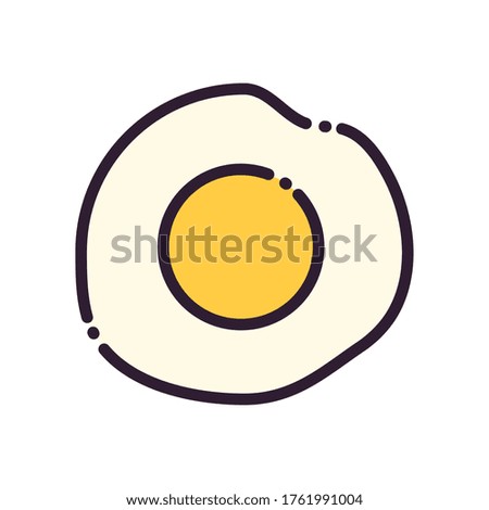 egg fill and line style icon design, food eat restaurant and menu theme Vector illustration