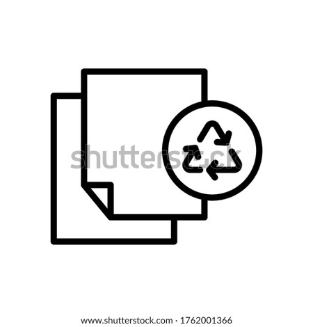 Recycling sign, paper icon. Simple line, outline vector elements of mother earth day icons for ui and ux, website or mobile application