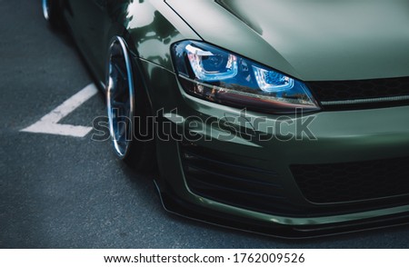 modern sports car tuning close up Wallpaper Royalty-Free Stock Photo #1762009526