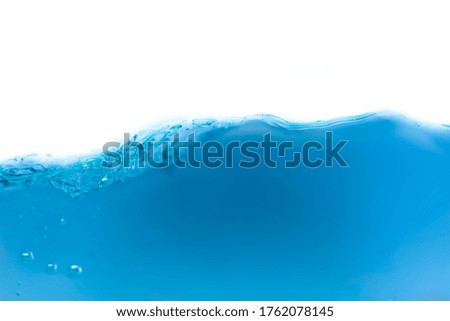 Water droplets moving in waves